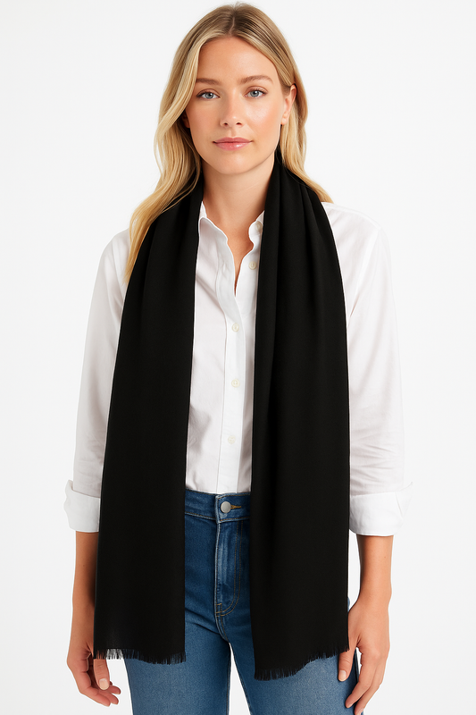 Black Cashmere Scarf
